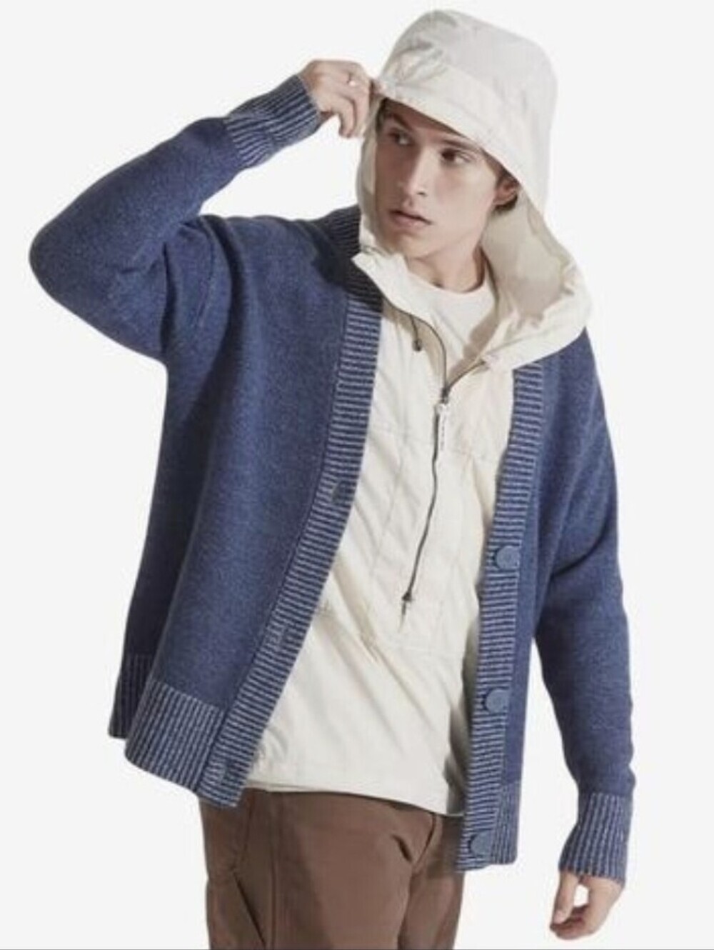 Allbirds Men The Cardi Blue 100% Wool Size XL